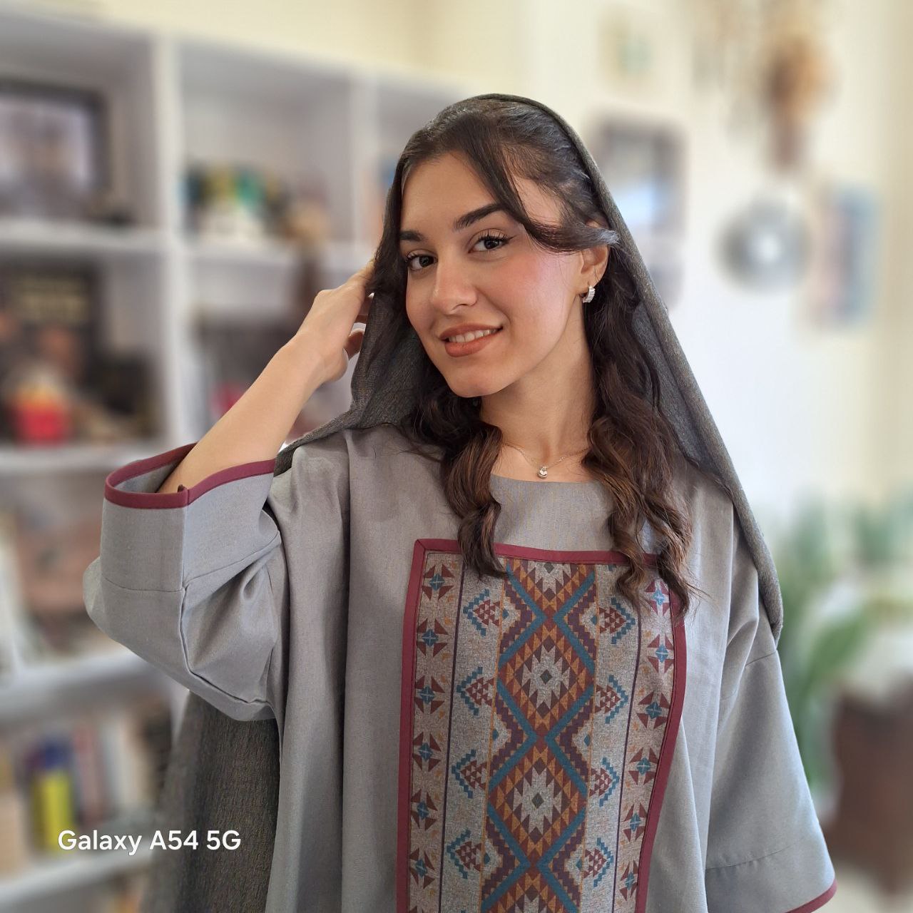 پیراهن لینن طوسی
