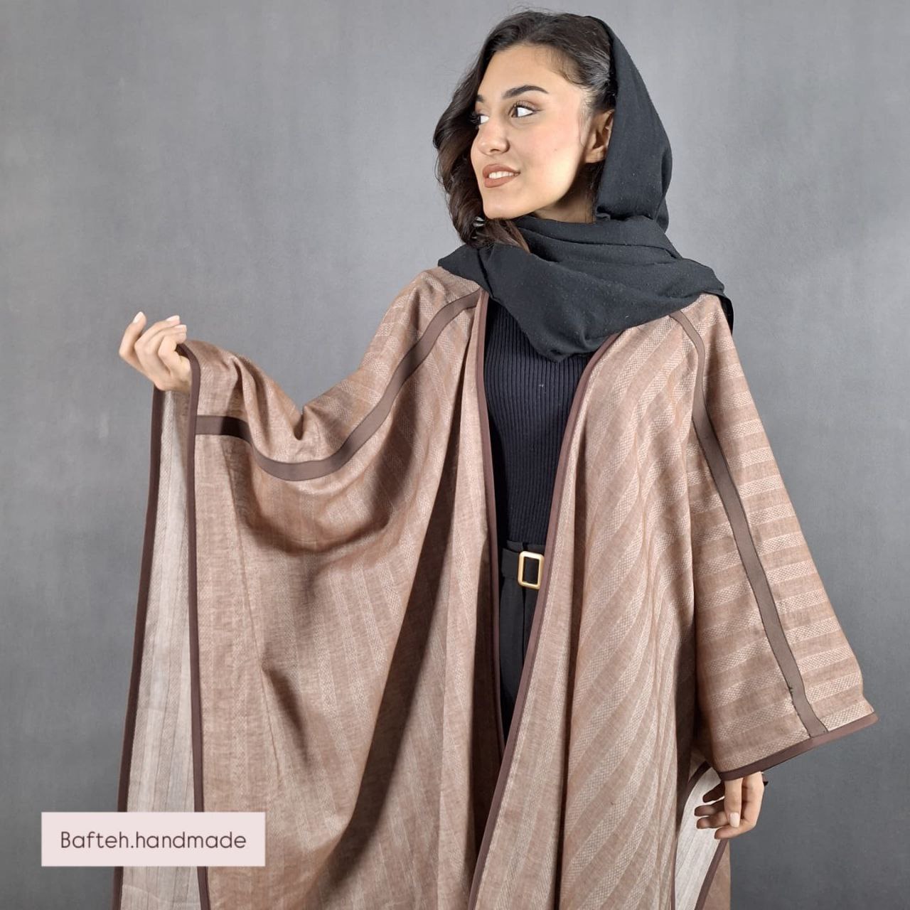 خرید پانچو رنگ شکلاتی