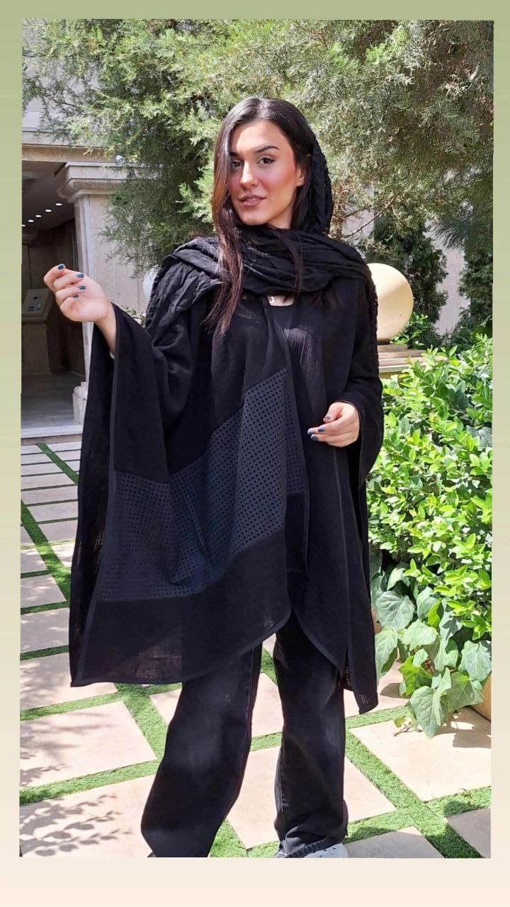 پانچو نخی مشکی
