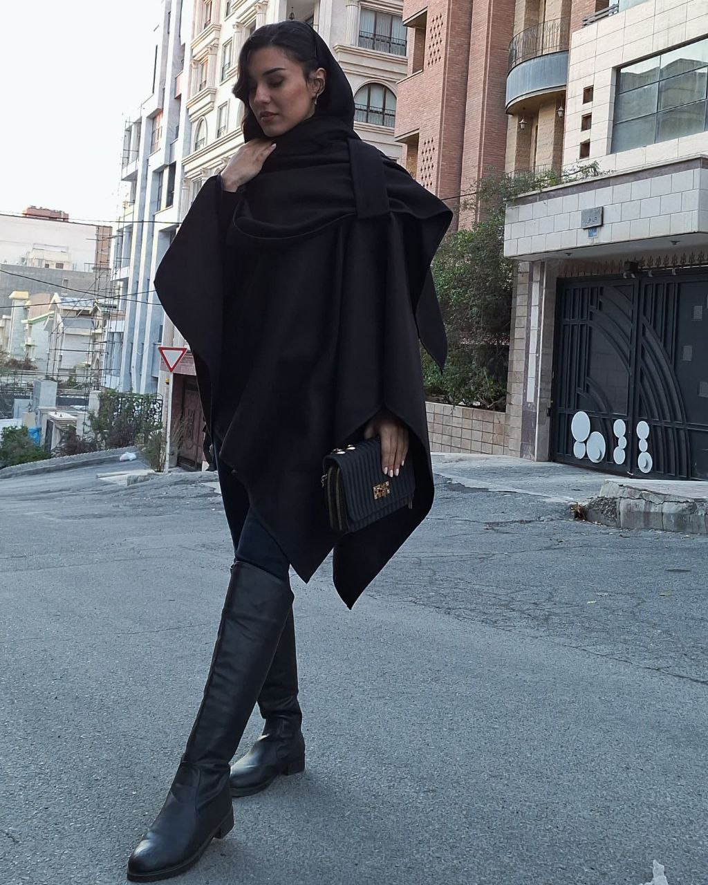 پانچو مشکی زمستونه