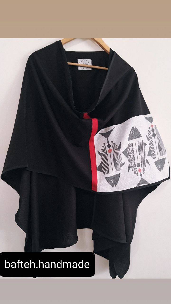 پانچو تیکه دوزی طرح ماهی